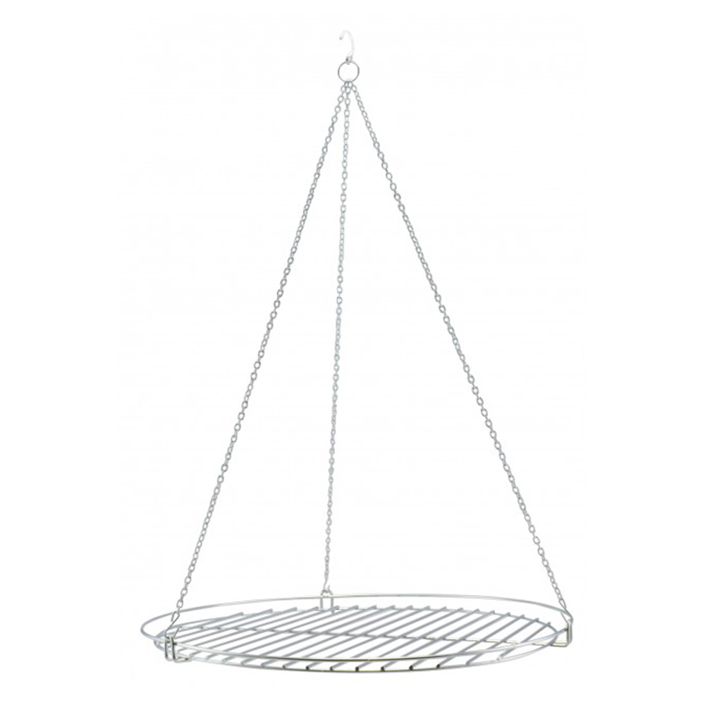 Grillrost m. Gehänge Durchmesser ca.60cm - Chromstahl