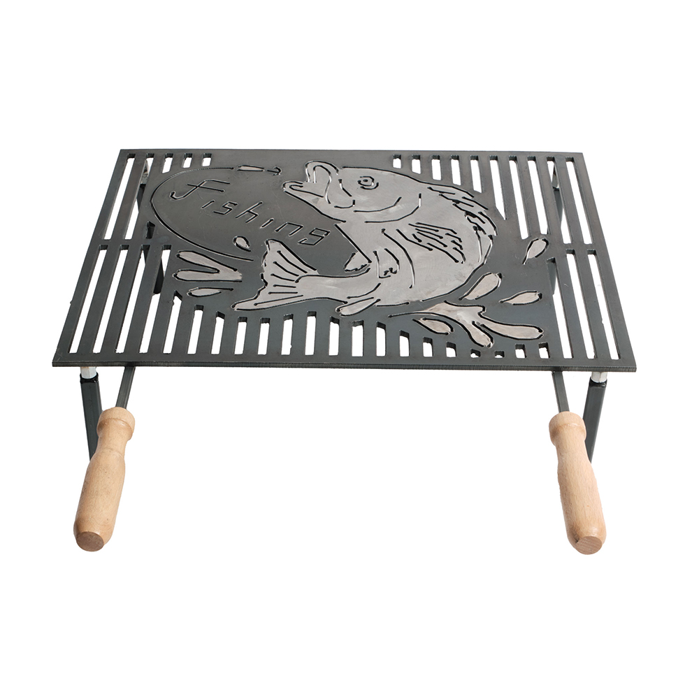 Grillrost Fisch Stahl unbehandelt ca.38x49cm